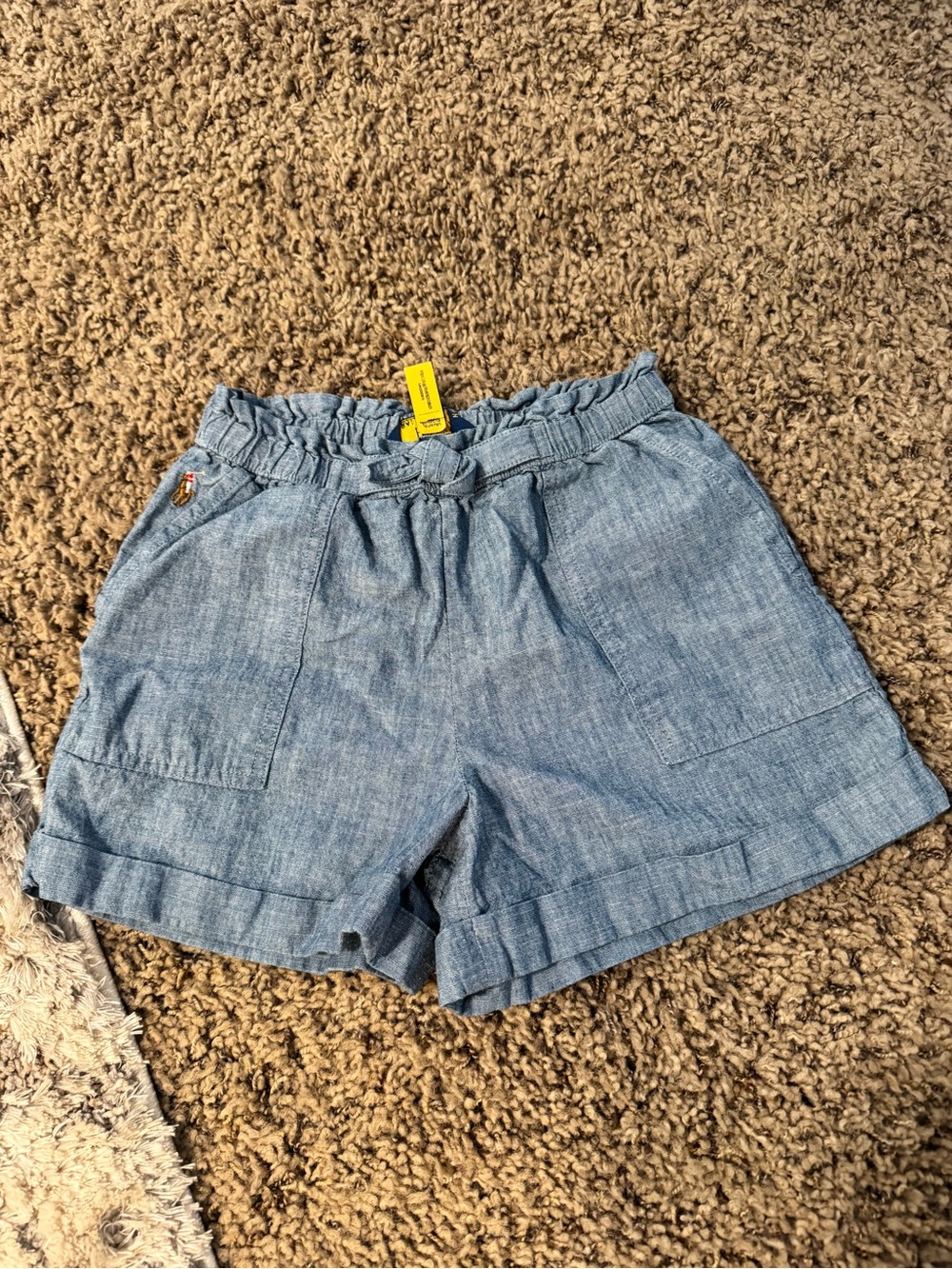 Girls Polo Ralph Lauren Chambray Elastic-Waist Shorts